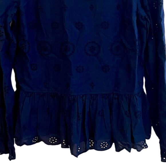 NWT Crown & Ivy Navy cotton
lace top, size S - Picture 7 of 13